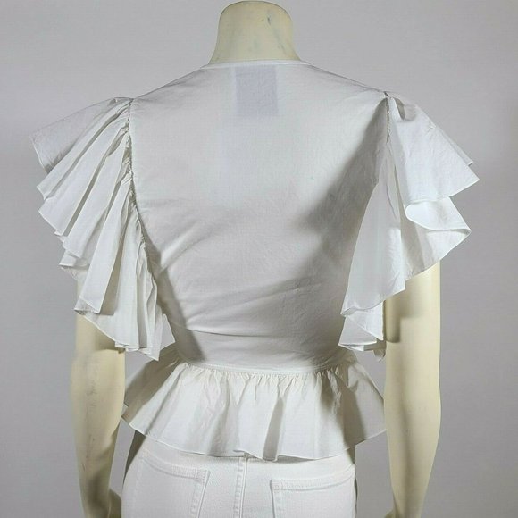 MARKARIAN White Ruffled Norris Top Blouse - Picture 4 of 5